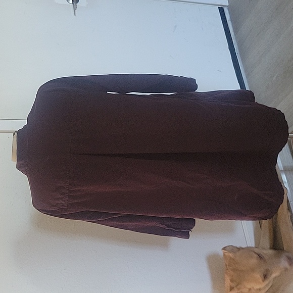 J JILL Courderoy Shift Dress Burgundy L Fall Cottagecore Contemporary Winter - Picture 5 of 7